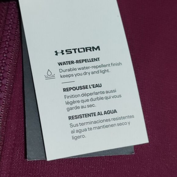 Under Armour Storm Fleece Hoodie Men's Large Maroon White Sweatshirt Sweater NEW - Picture 4 of 14